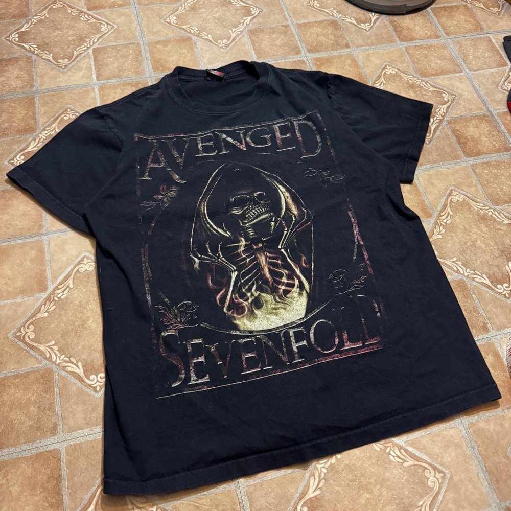 Avenged Sevenfold Grim Reaper Band Tee - Double Sided Graphic - Size Large